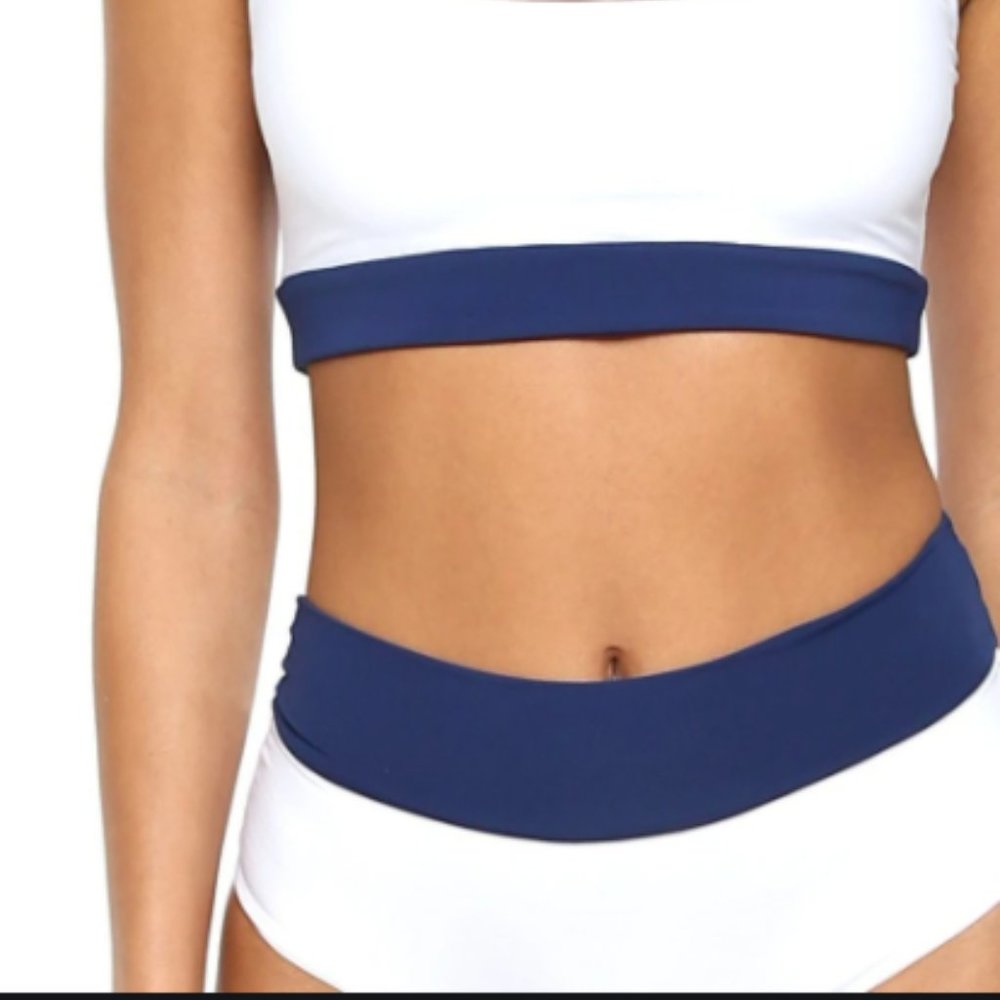 Blue/white bathing suit